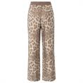 Yaya Woven printed wide leg Bruin dessin