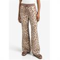 Yaya Woven printed wide leg Bruin dessin