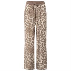 Yaya Woven printed wide leg Bruin dessin