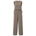 Yaya Woven sleeveless jumpsuit Taupe