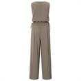 Yaya Woven sleeveless jumpsuit Taupe