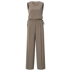 Yaya Woven sleeveless jumpsuit Taupe