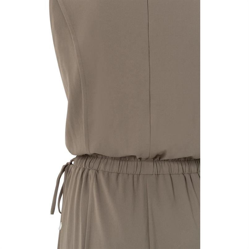 Yaya Woven sleeveless jumpsuit Taupe