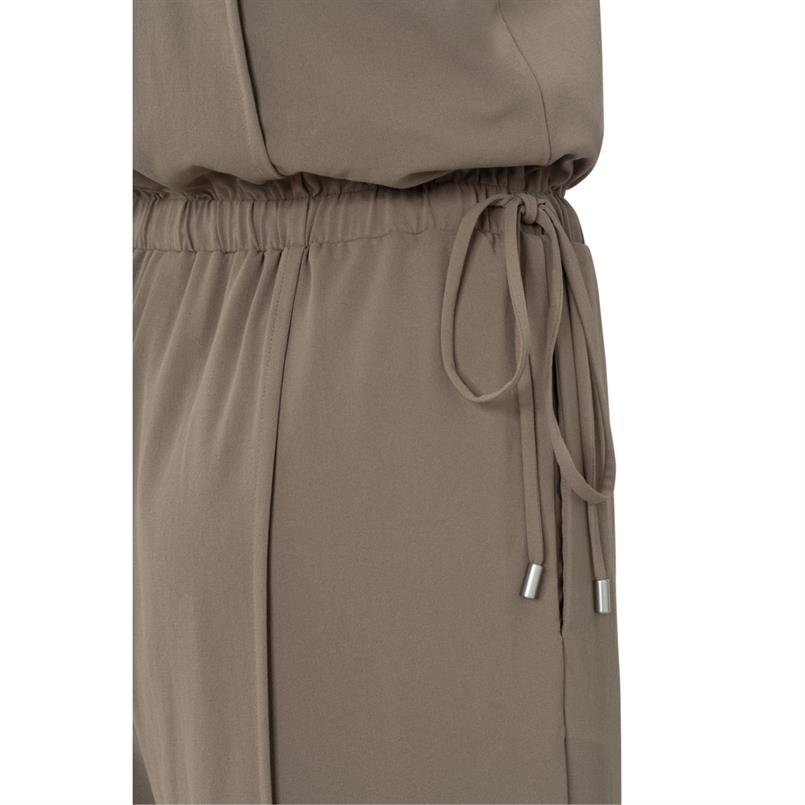 Yaya Woven sleeveless jumpsuit Taupe