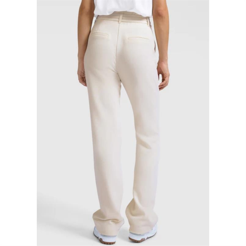 Yaya Woven straight flared trousers Zand