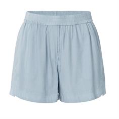 Yaya Woven structured short Lichtblauw