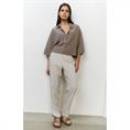 Yaya Woven structured trousers Beige