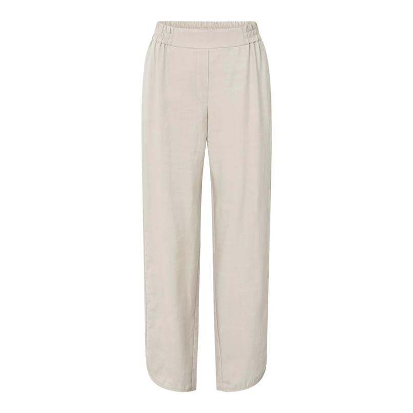 Yaya Woven structured trousers Beige