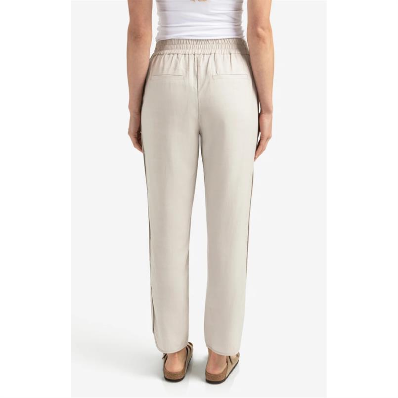 Yaya Woven structured trousers Beige
