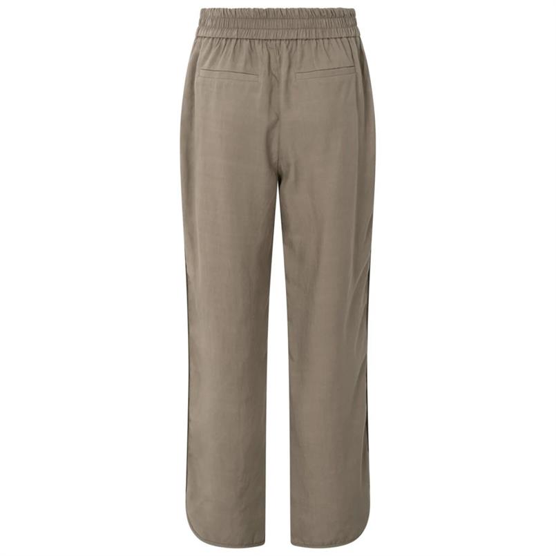 Yaya Woven structured trousers Bruin