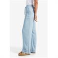 Yaya Woven structured wide leg Lichtblauw