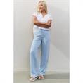 Yaya Woven structured wide leg Lichtblauw