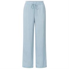 Yaya Woven structured wide leg Lichtblauw
