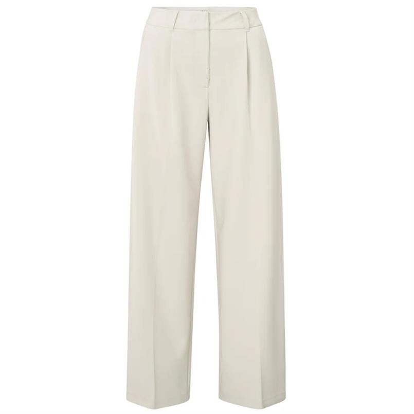 Yaya Woven wide leg trousers Beige