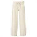 Yaya Woven wide leg trousers Zand