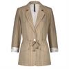 Zip73 Blazer drawstring pinstripe Camel