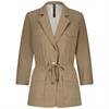 Zip73 Blazer drawstring pinstripe Camel
