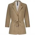 Zip73 Blazer drawstring pinstripe Camel