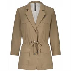 Zip73 Blazer drawstring pinstripe Camel