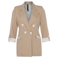 Zip73 Blazer pinstripe caramel Camel