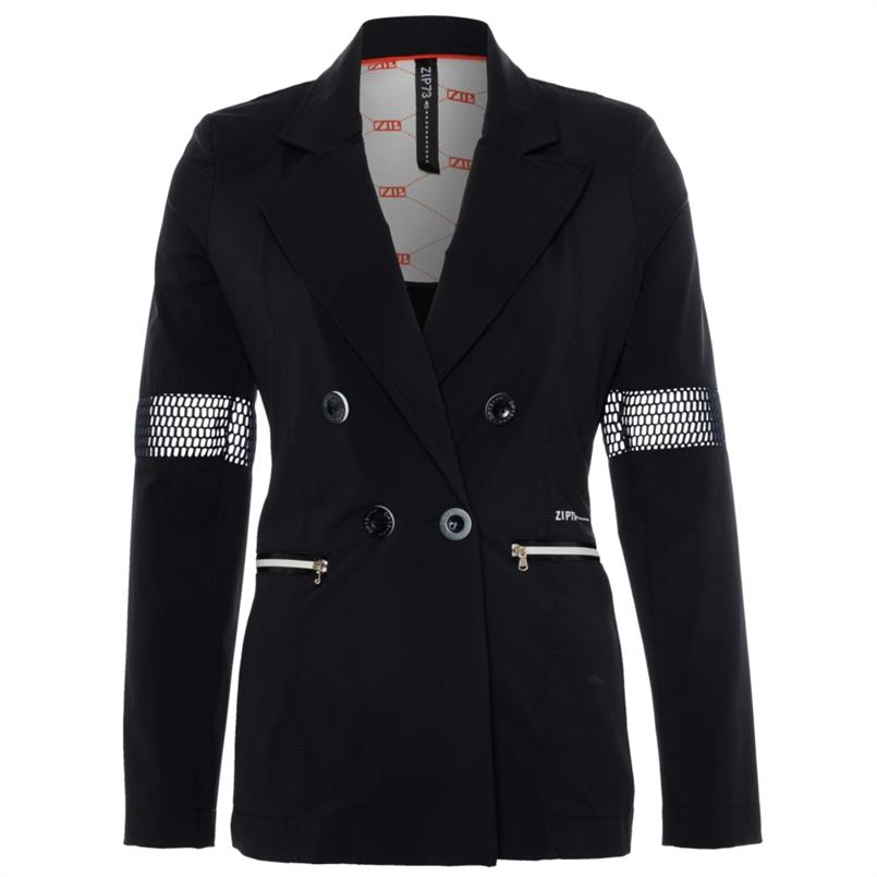Zip73 Blazer zippers mesh black Zwart