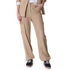 Zip73 Cargo wide leg pinstripe Camel