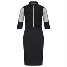 Zip73 Dress mesh black Zwart