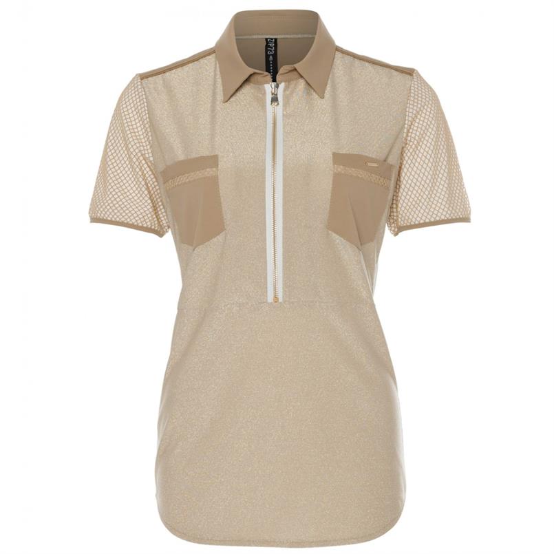 Zip73 Dress zipper mesh gold Goud