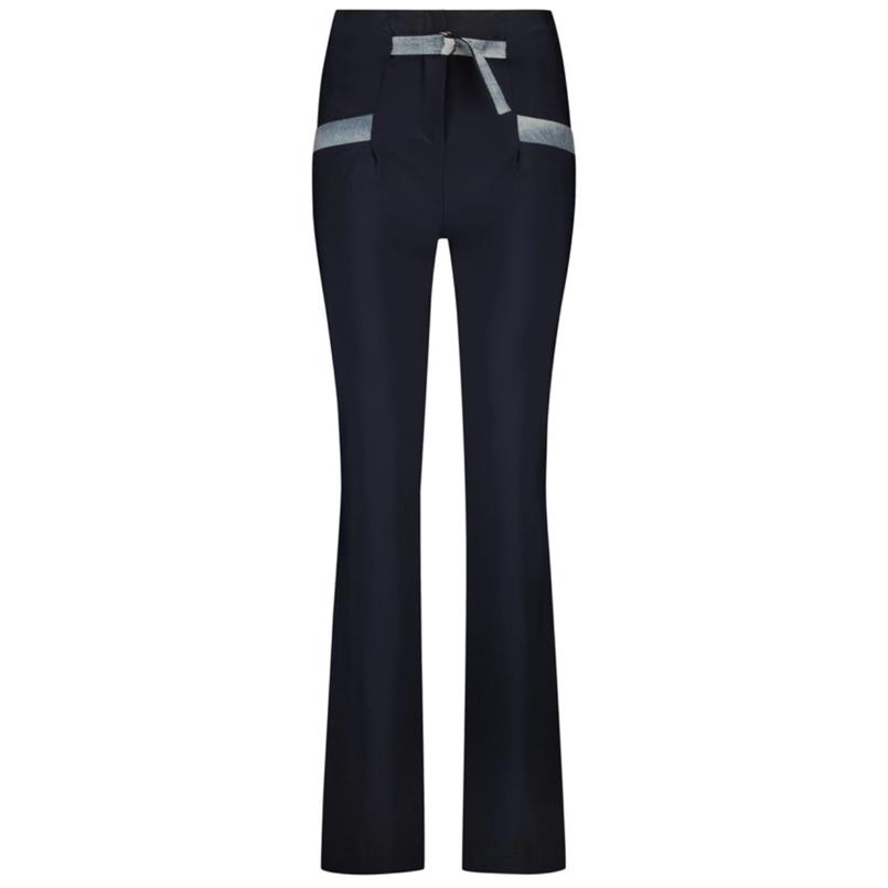 Zip73 Flair buckle navy denim detail Donkerblauw