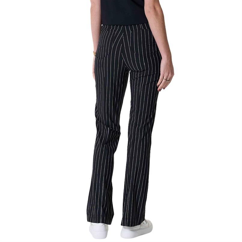 Zip73 Flair buckle pinsptripe black Zwart