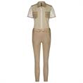 Zip73 Jumpsuit mesh gold Goud