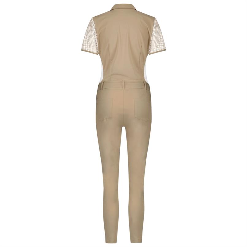 Zip73 Jumpsuit mesh gold Goud
