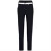 Zip73 Pants piping black Zwart