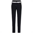 Zip73 Pants piping black Zwart