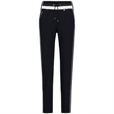 Zip73 Pants piping black Zwart