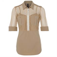 Zip73 Polo mesh caramel Camel