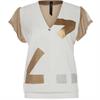Zip73 Top 2-half gold/off-white Transparant