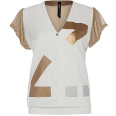 Zip73 Top 2-half gold/off-white Transparant