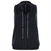 Zip73 Top lacing pinstripe black Zwart