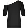 Zip73 Top one shoulder black/white Zwart dessin