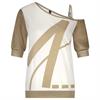 Zip73 Top one shoulder gold Goud