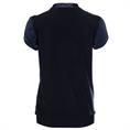 Zip73 Top tulip sleeve mesh navy Donkerblauw