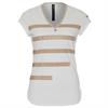 Zip73 Top v stripe off-white/gold Transparant