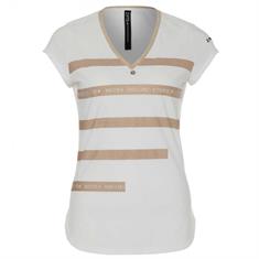 Zip73 Top v stripe off-white/gold Transparant