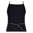 Zip73 Waistcoat pinstripe black Zwart