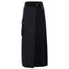 Zip73 Wrap skirt pinstripe black bet Zwart