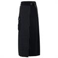 Zip73 Wrap skirt pinstripe black bet Zwart